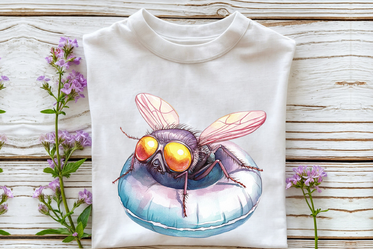 Funny Summer Fly Insects Clipart, an Illustration by Rose Art (Photo 7 of 7)