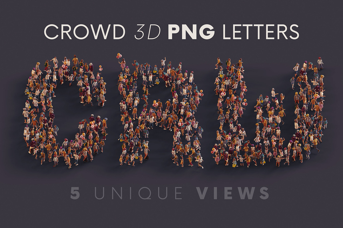 Big Crowd - 3D Lettering, a Graphic by MIIM (Photo 1 of 8)