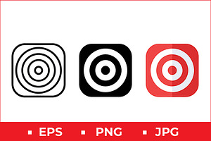 Target Vector Icons, a Solid Icon by Artonix