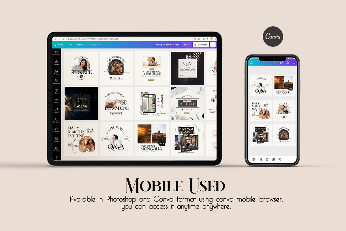 Instagram Creator for Coaches CANVA, a Social Media Template by goodesign (Photo 2 of 29)