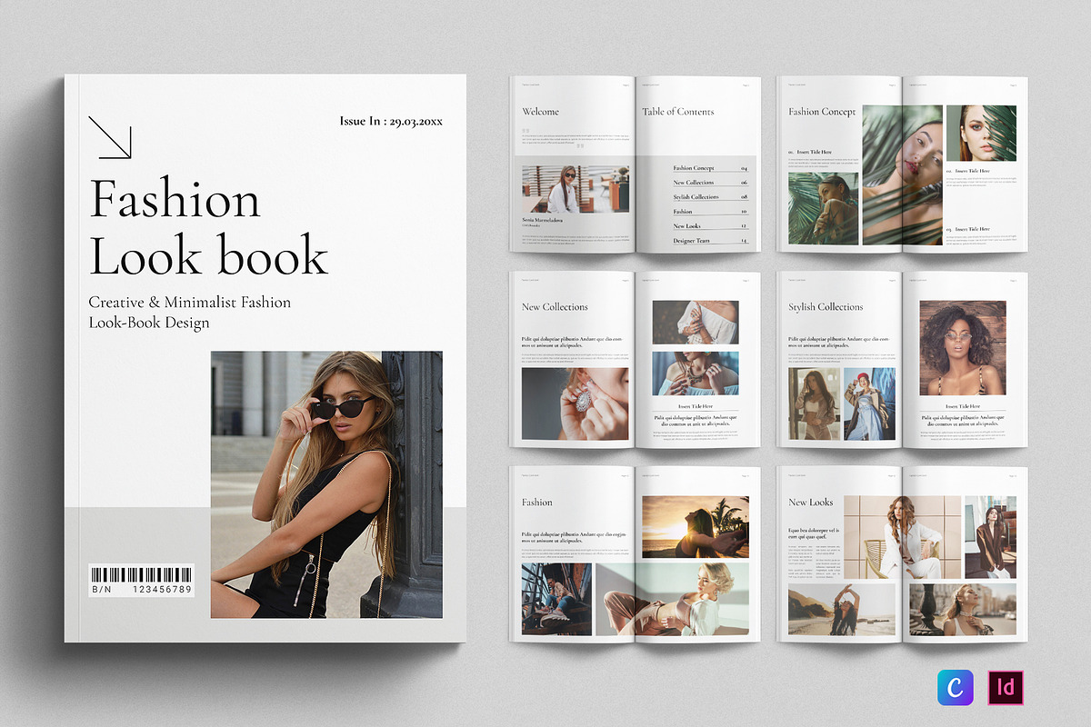 Fashion Lookbook Magazine Template, a Magazine Template by E-Type (Photo 1 of 7)