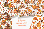 Watercolor Autumn Collection, an Illustration by TanataDesign (Thumbnail 4 of 7)
