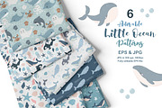 Little Ocean Seamless Patterns Set, a Pattern Graphic by DrawStudio1988 (Thumbnail 7 of 9)