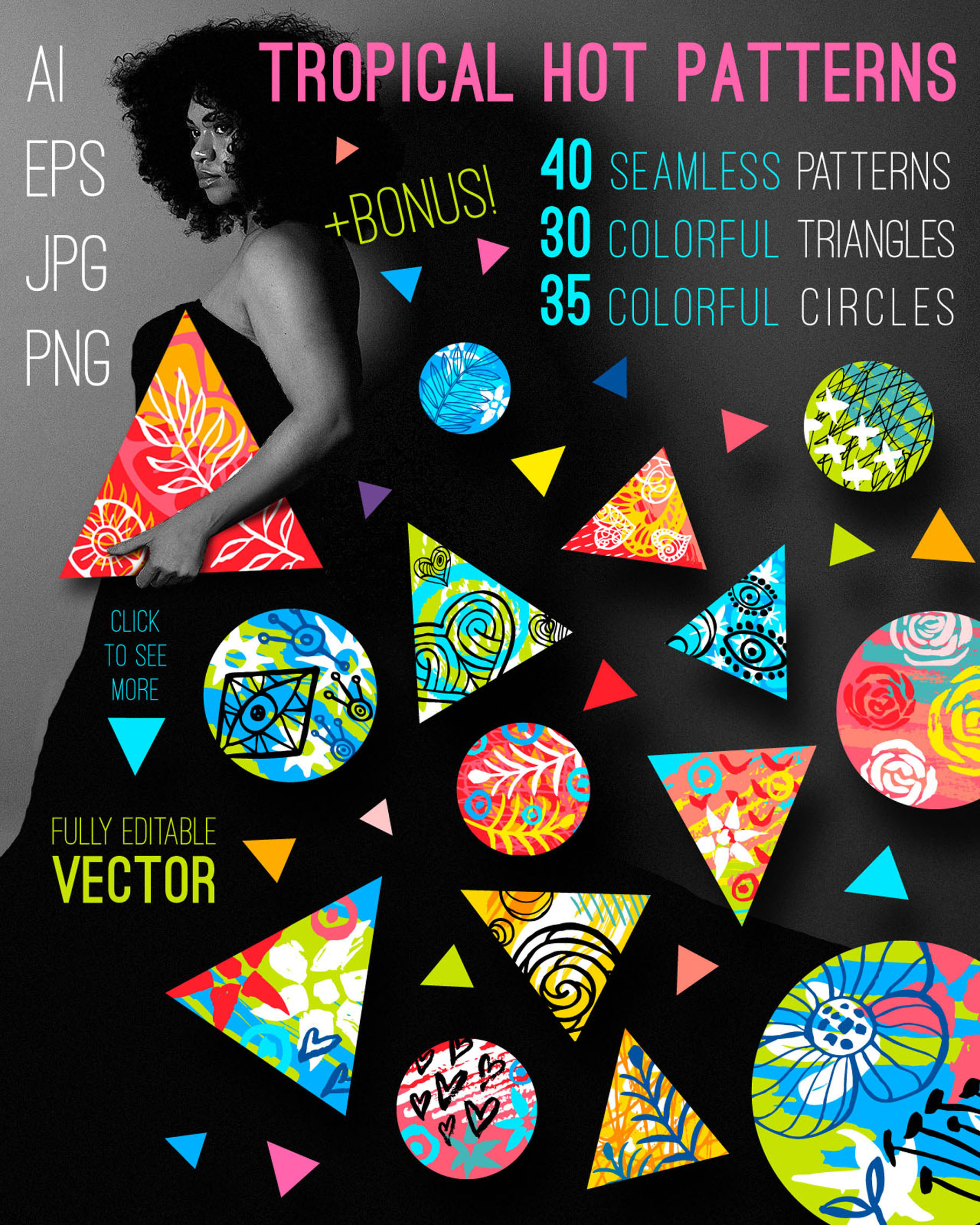 Tropical Hot Patterns Vol.1, a Pattern Graphic by Iraida_Bearlala