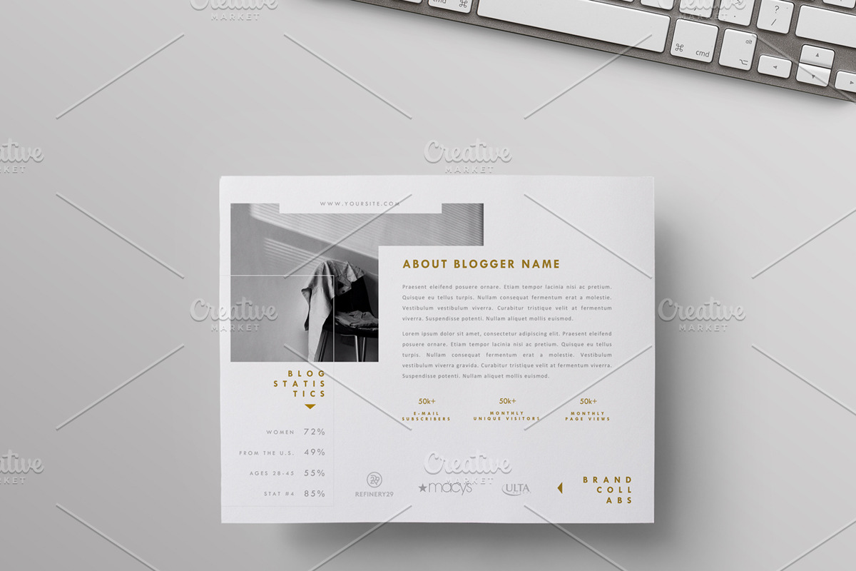 Blog Media Kit + Sponsorship | 5 Pgs, a Resume Template by Blogger Kit Co. (Photo 5 of 7)