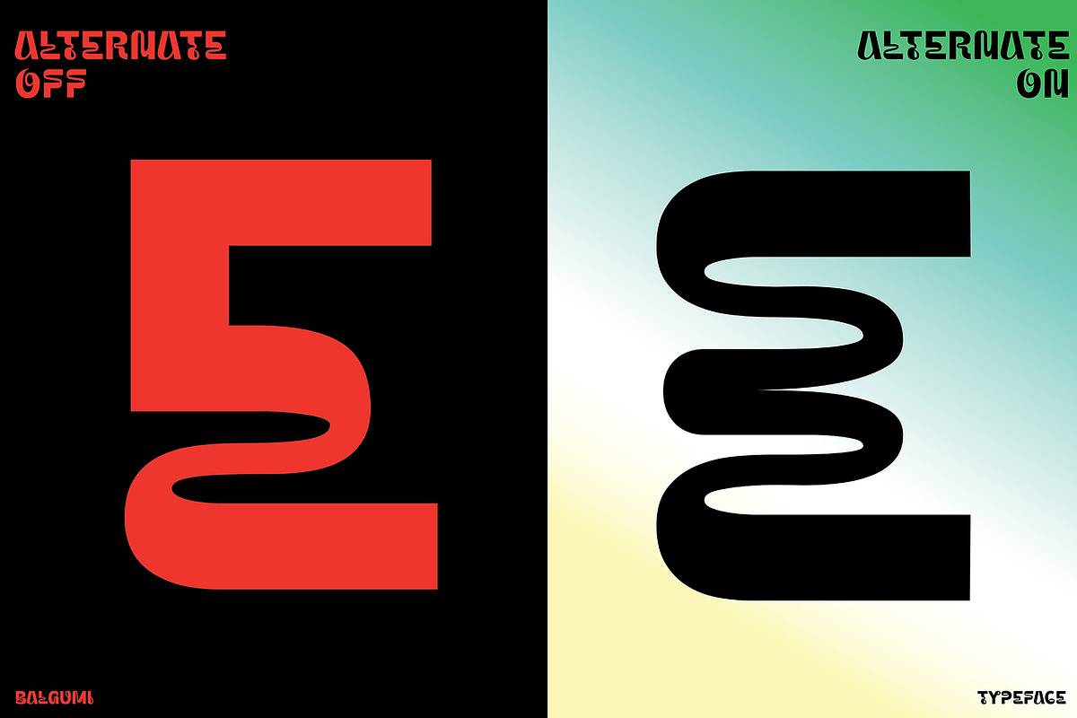 Balgumi - Experimental Font, a Sans Serif Font by Drizy (Photo 9 of 9)