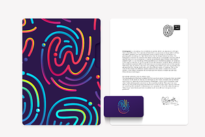 Rainbow Fingerprint Colored Font