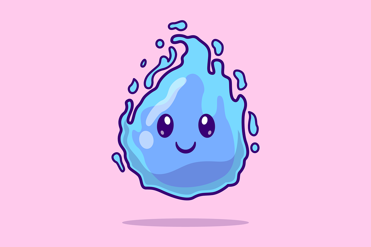 Cute Water Element Cartoon, an Object Illustration by Catalyst Labs