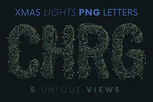Christmas Lights - PNG Alphabet