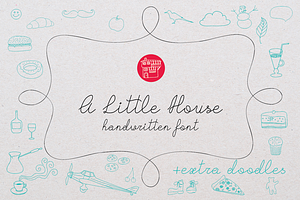 A Little House, a Script Font by P_H_V