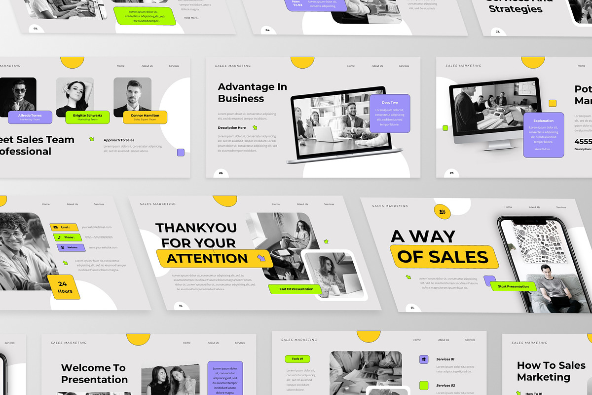 Sales Marketing PowerPoint Template, a Presentation Template by MtvtdArt (Photo 5 of 6)