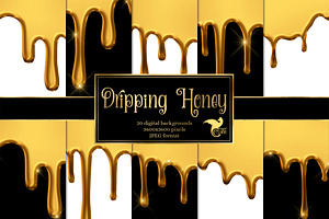 Dripping Honey Digital Paper