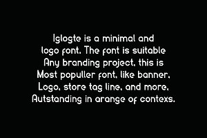 Iglogte - Minimal Logo Font