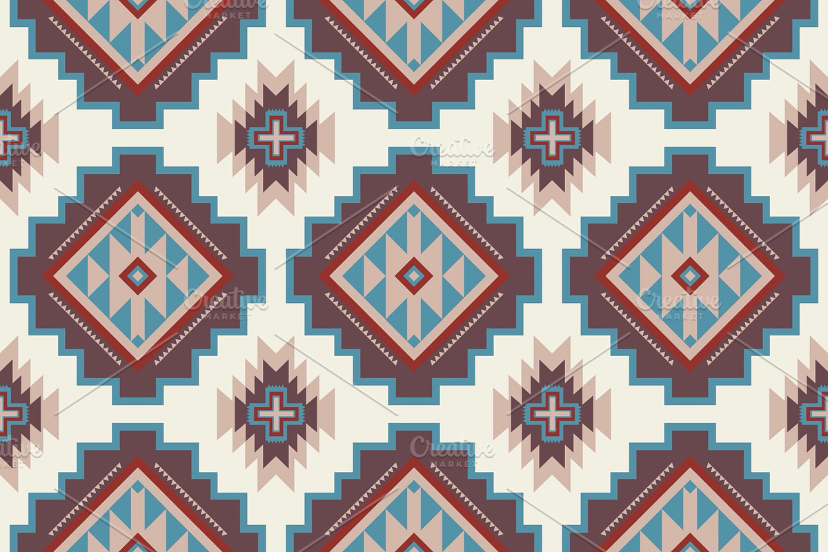 Vintage Native American Pattern, a Pattern Graphic by PPEthnicDecorPattern (Photo 1 of 9)