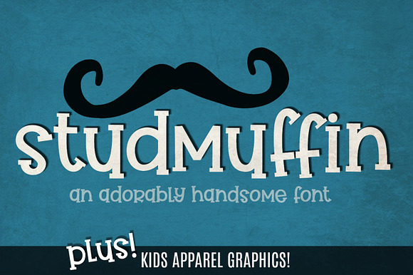 Studmuffin Font + Apparel Graphics preview 7