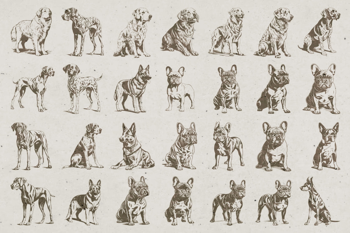 215 Dog Illustrations, an Animal Illustration by Nocturnal Wolf (Photo 11 of 14)