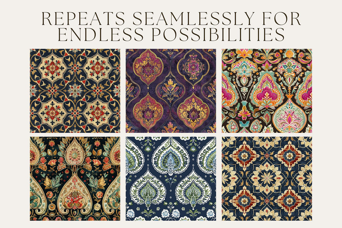 10 Parisa's Classic Persian Patterns, a Pattern Graphic by Inknfolly