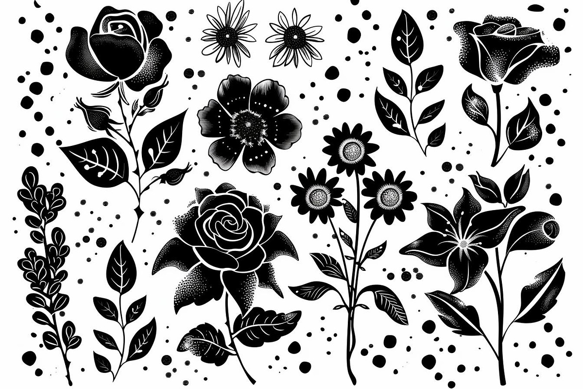 floral pattern large roses, an Illustration by Amazin_art (Photo 7 of 17)