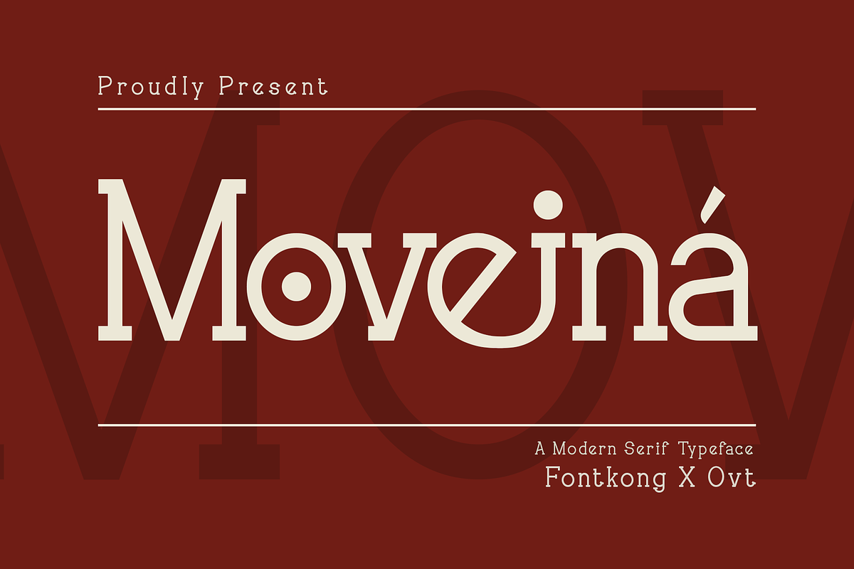 Moveina - A Modern Serif Typeface, a Serif Font by overlaytemplates (Photo 1 of 5)