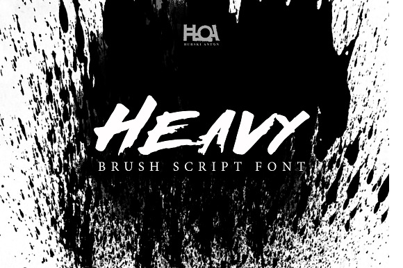 Heavy|Brush script font preview 5