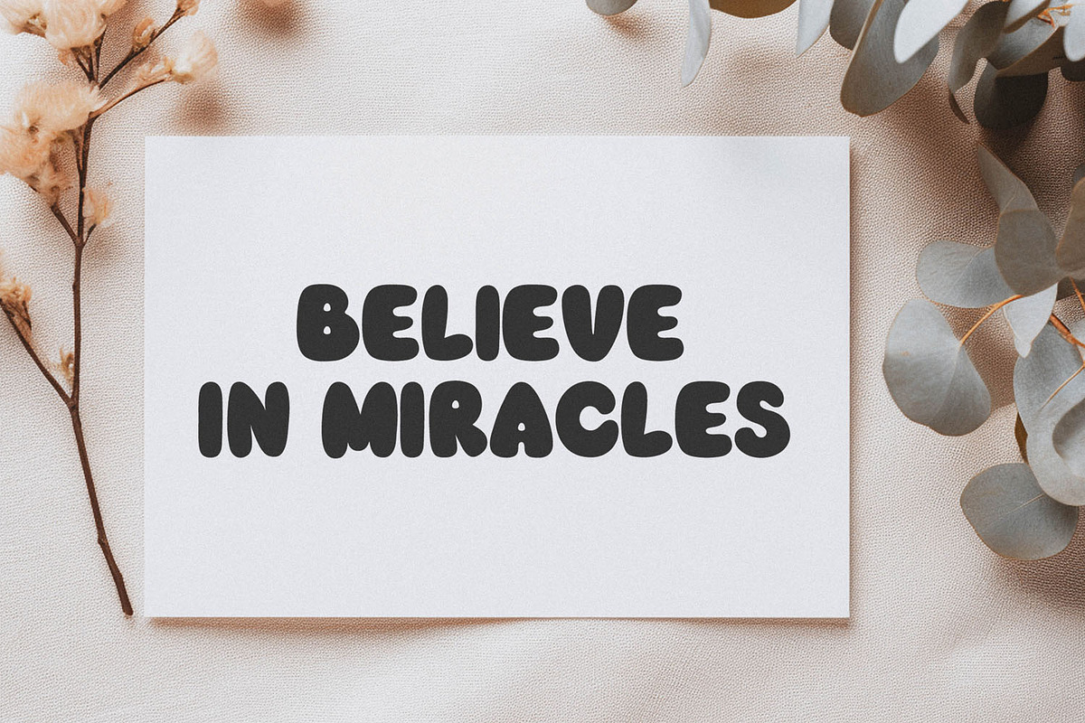 Cool Berry Lovely Bubble Font, a Handwritten Font by BarcelonaShop (Photo 8 of 10)