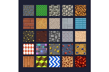 8 bit pixel art game tiles, patterns