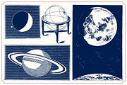 Vintage Space vector illustrations, an Education Illustration by Mr Vintage (Thumbnail 4 of 13)