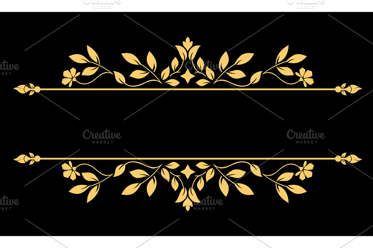 Vintage gold element. Graphic vector, a Pattern Graphic by RODINA (Photo 1 of 3)