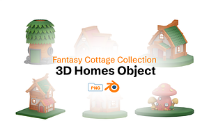 3D Fantasy House Pack, an Architecture 3D Model by Dudukbersama