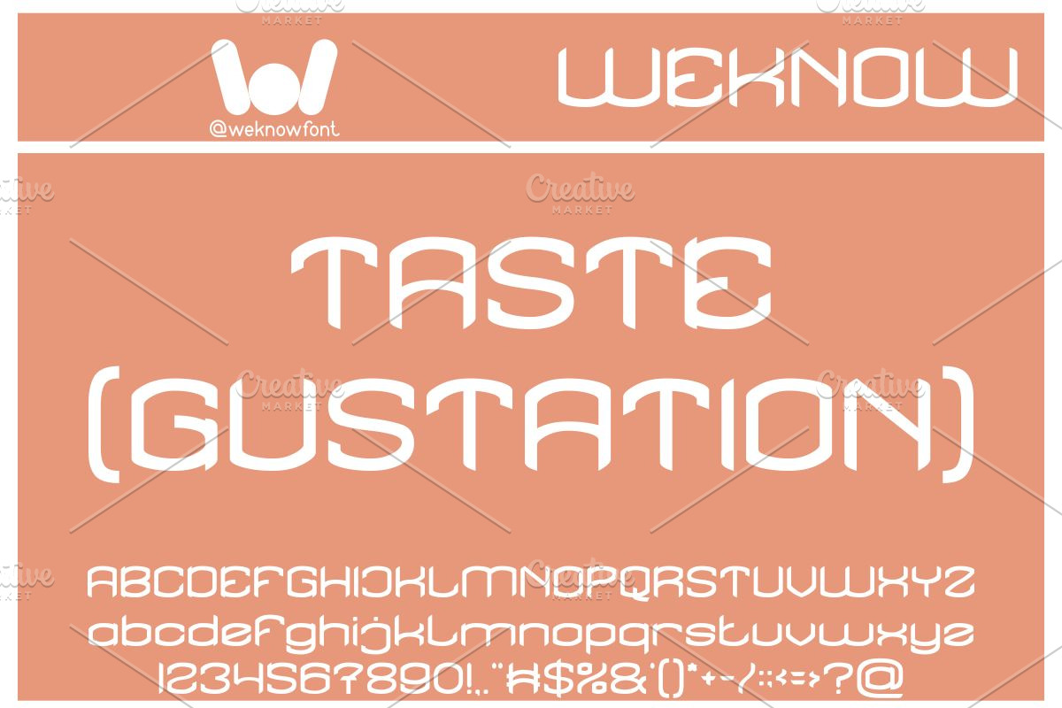 Five Senses font, a Font by weknow (Photo 6 of 9)