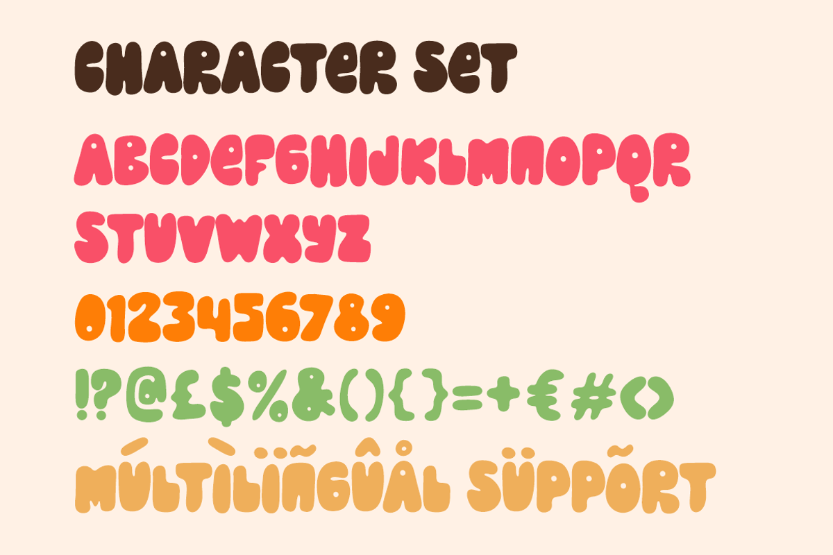 Rumbloon Chubby Fat Font, a Font by PutraCetol Studio (Photo 5 of 5)