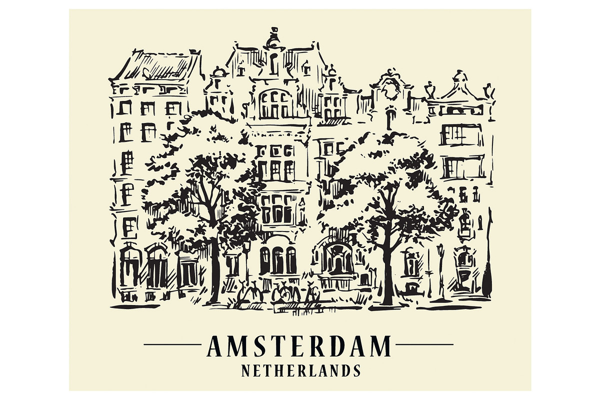 Amsterdam Hand Drawn Sketches, an Illustration by Penndpaper (Photo 6 of 16)