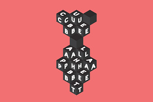 Vector Alphabet. Cube