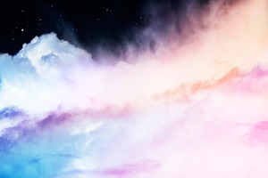 Rainbow Clouds and Stars