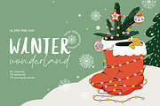 Winter Wonderland: Illustrations Set, an Animal Illustration by marmarina (Thumbnail 1 of 16)