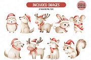 Woodland Friends Christmas Clipart, an Illustration by TatiMockup (Thumbnail 2 of 5)