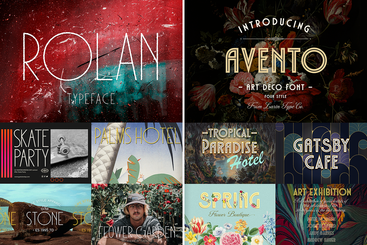 Huge Vintage Font Bundle, a Script Font by Larin Type Co. (Photo 16 of 16)