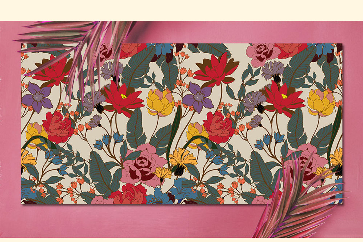 12JPG/EPS Tropical floral pattern, a Pattern Graphic by Theraphosath (Photo 21 of 22)
