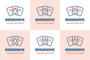 Letter M N O P Q R Trading Card Logo, a Design Template by Pray Art Design Studio
