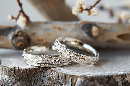 Two beautifully crafted silver weddi, a Photo by Tanuart