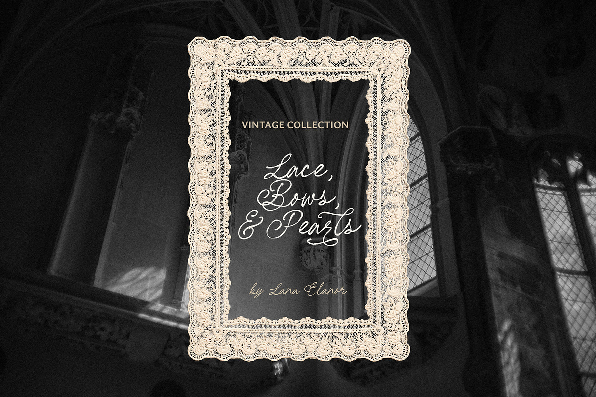 Vintage Lace, Bows & Pearls, an Object Graphic by Lana Elanor (Photo 7 of 12)