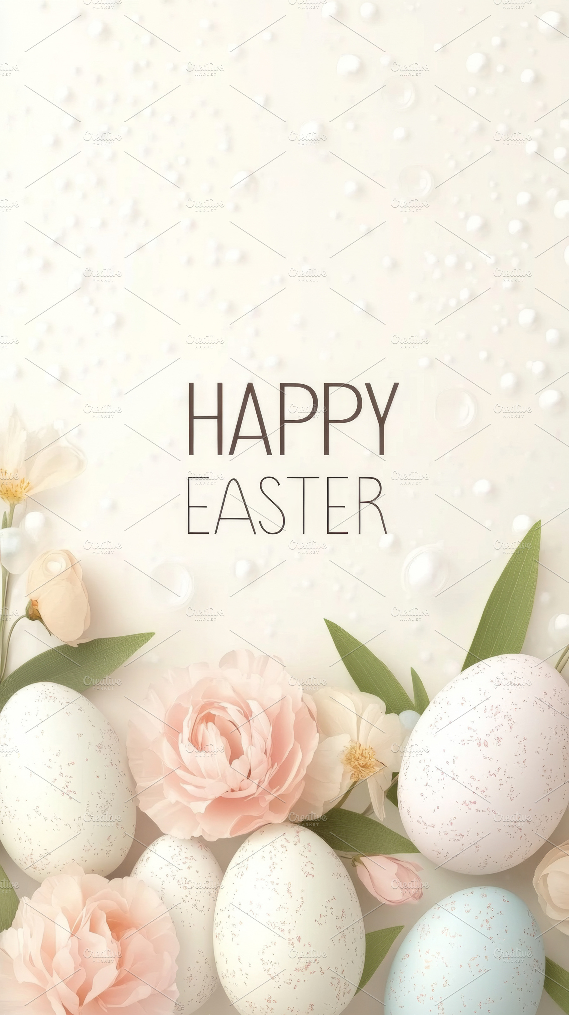 Easter theme with pastel eggs, a Photo by Dvoevnore photos