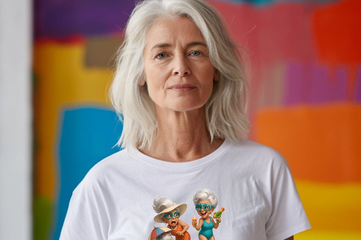 STYLISH BEACH GRANDMAS CLIPART PACK, a Person Illustration by Daring Digies (Photo 10 of 10)