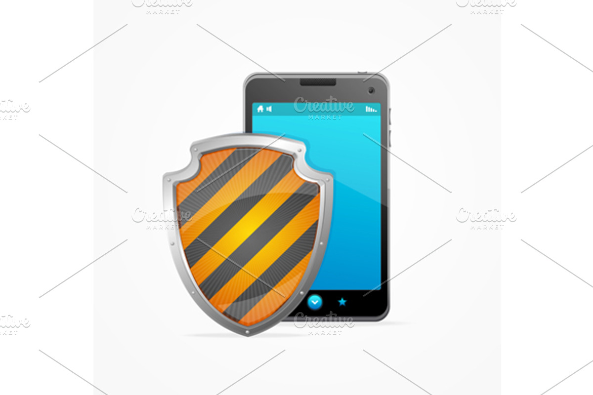 Phone Safety Concept. Vector, a Technology Illustration by Vector and ...
