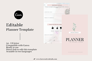 Minimalist Planner Printable PDF