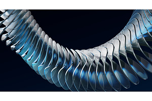 Dark blue 3d background with row of, a Technology Illustration by Marozhkastudio