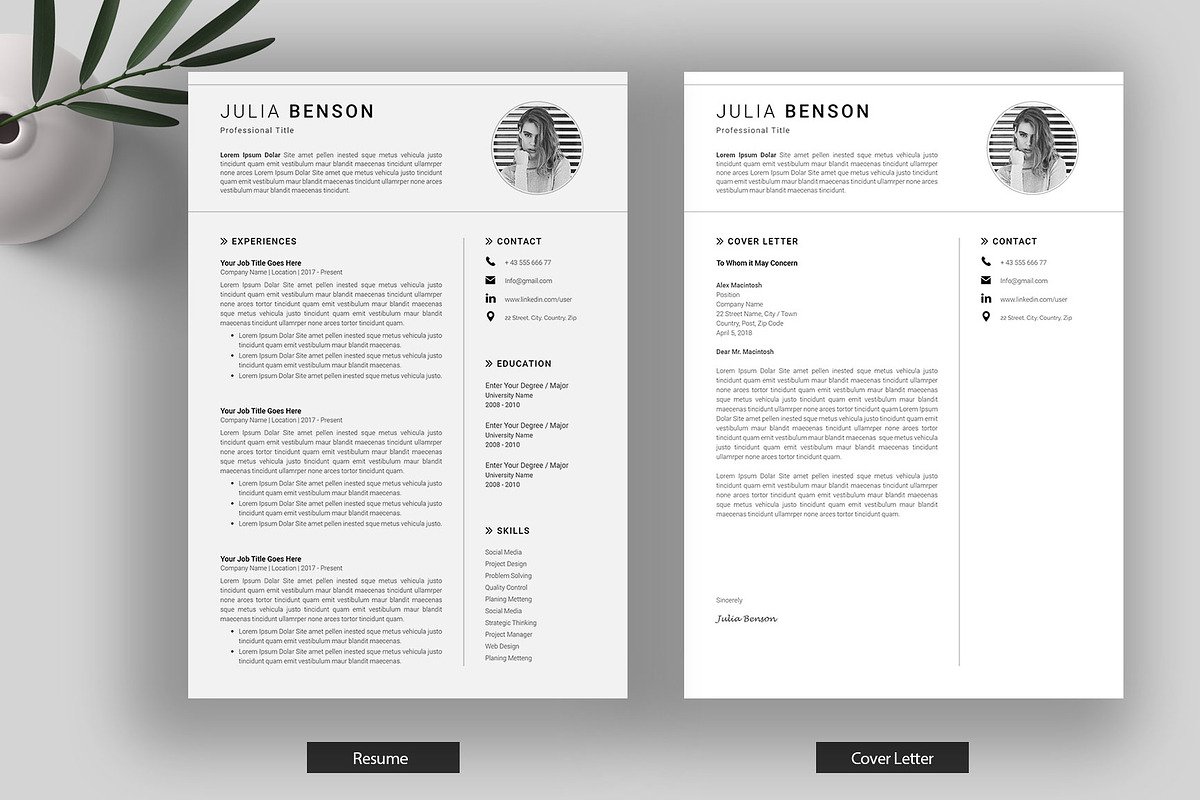 Resume Template | CV Template, a Resume Template by SlideCo (Photo 3 of 6)