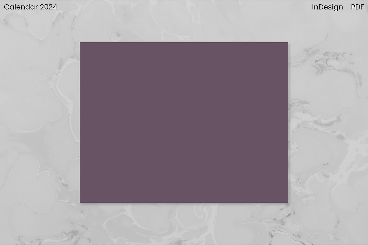 Minimalist Calendar 2024 (InDesign), an Object Graphic by Kessens (Photo 28 of 28)