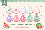 Watermelon Decorative Font Duo, a Symbol Font by AnningArts (Thumbnail 1 of 6)
