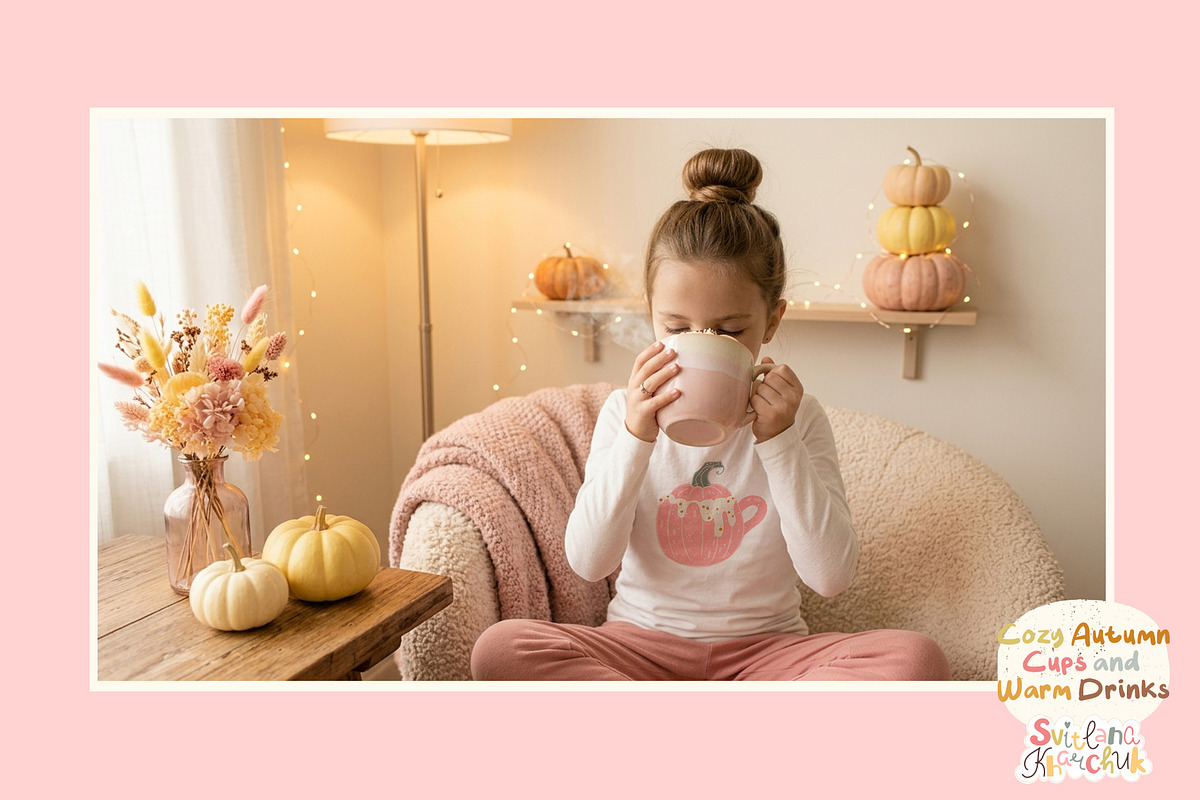 Cozy Autumn Cups and Warm Drinks, a Seasonal Illustration by Svitlana Kharchuk (Photo 9 of 13)